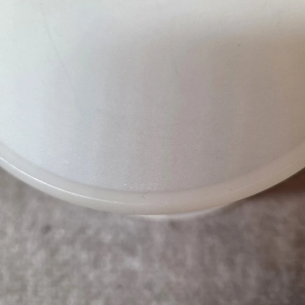 Vintage Tupperware Servalier Canister 227-25 Translucent White with Lid 6 Inch